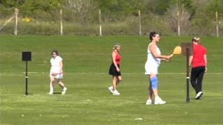 preview picture of video 'Amanda Curry bowling at Seaford stoolball tournament (group stage)'