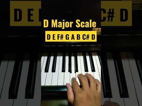 D Major Scale - Piano Tutorial