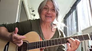 Video thumbnail for Demo of Freshly Unboxed Orangewood Dana Mini Spruce Guitar. Hear It Now! -Ends with Scarborough Fair by Lesley Diane Guitar