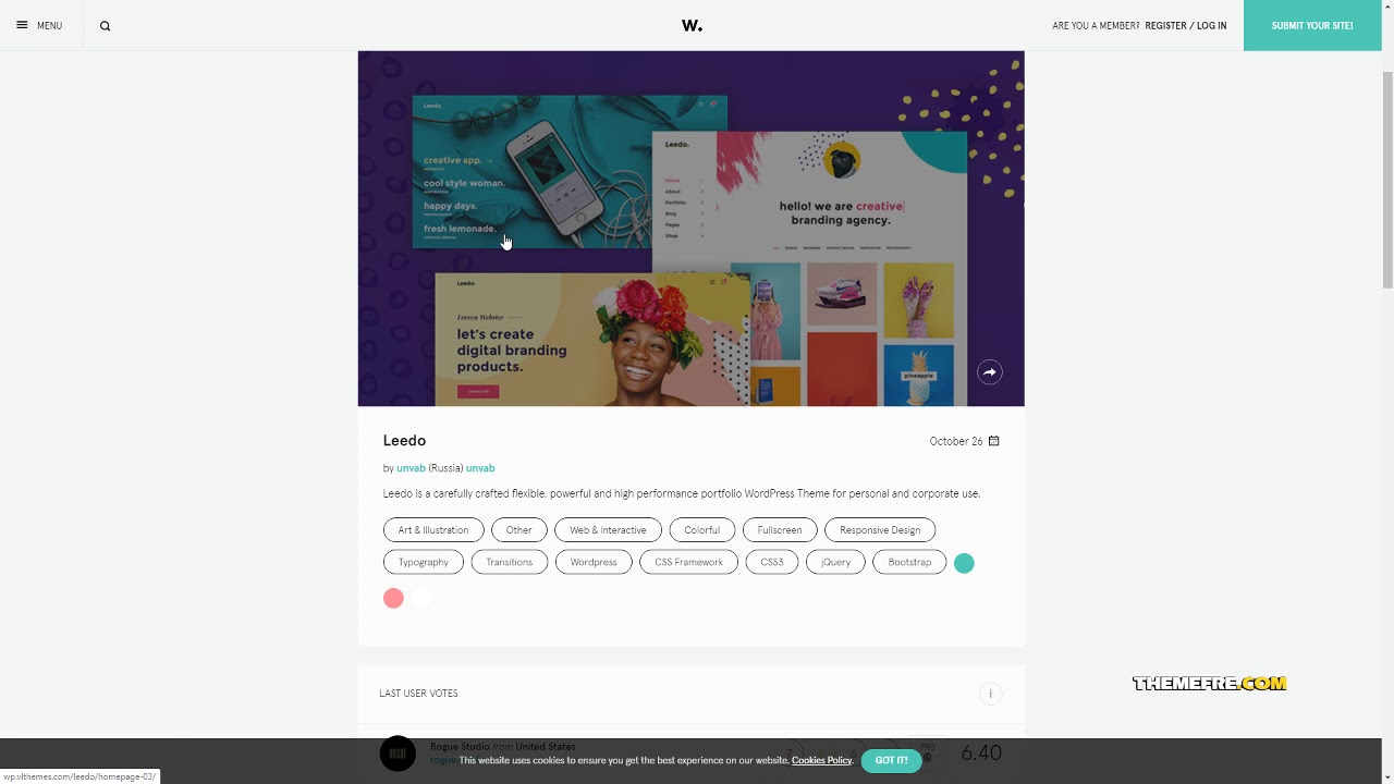 Leedo Modern Colorful amp Creative Portfolio WordPress Theme