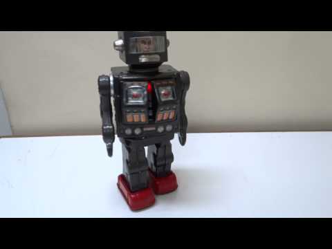 60s HORIKAWA SH TIN BAT/OP ROTATE O MATIC SUPER ASTRONAUT ROBOT WORKS