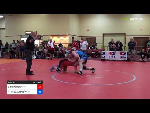 2018 Marine Corps US Open/Masters D Greco Roman 100 RR Rnd 1 - Edward Freysinger (Unat) Vs. MIROSL