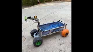 DIY Electric Beach Cart Modification with Kid Raptor 4wheeler Rear end Alabama Outdoorsman Woodsman
