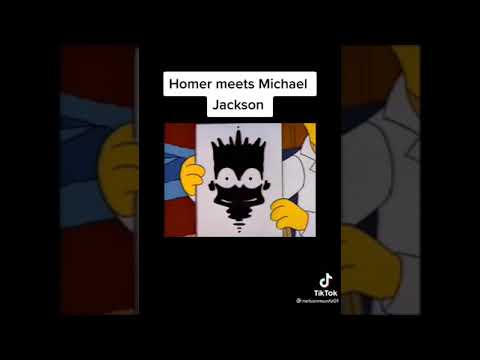 homer meets Michael Jackson (the simpsons)