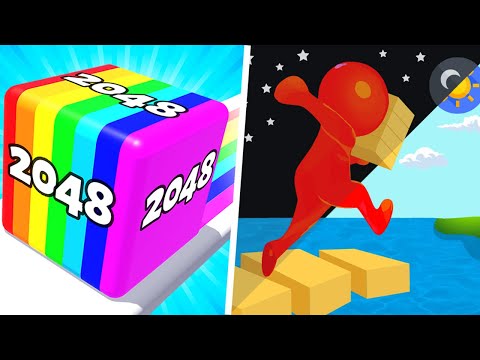 ⭐Tiktok Games Merge Stack Run x Bounce Merge 2048 -  All Levels Satisfying Mobile Game Number Game