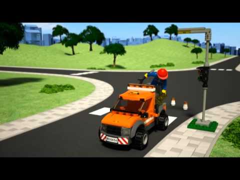 Lego City | Great Vehicles | 60054 | LIGHT REPAIR TRUCK | Lego 3D Review