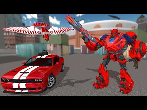 Flying Eagle Robot Car Transform Game || Muscle Car Robot Transform Game || 3D Unity Best Game