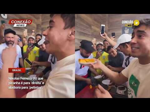 Vídeo: Nikolas Ferreira diz que picanha é para ‘direita’ e abóbora para ‘petistas’.