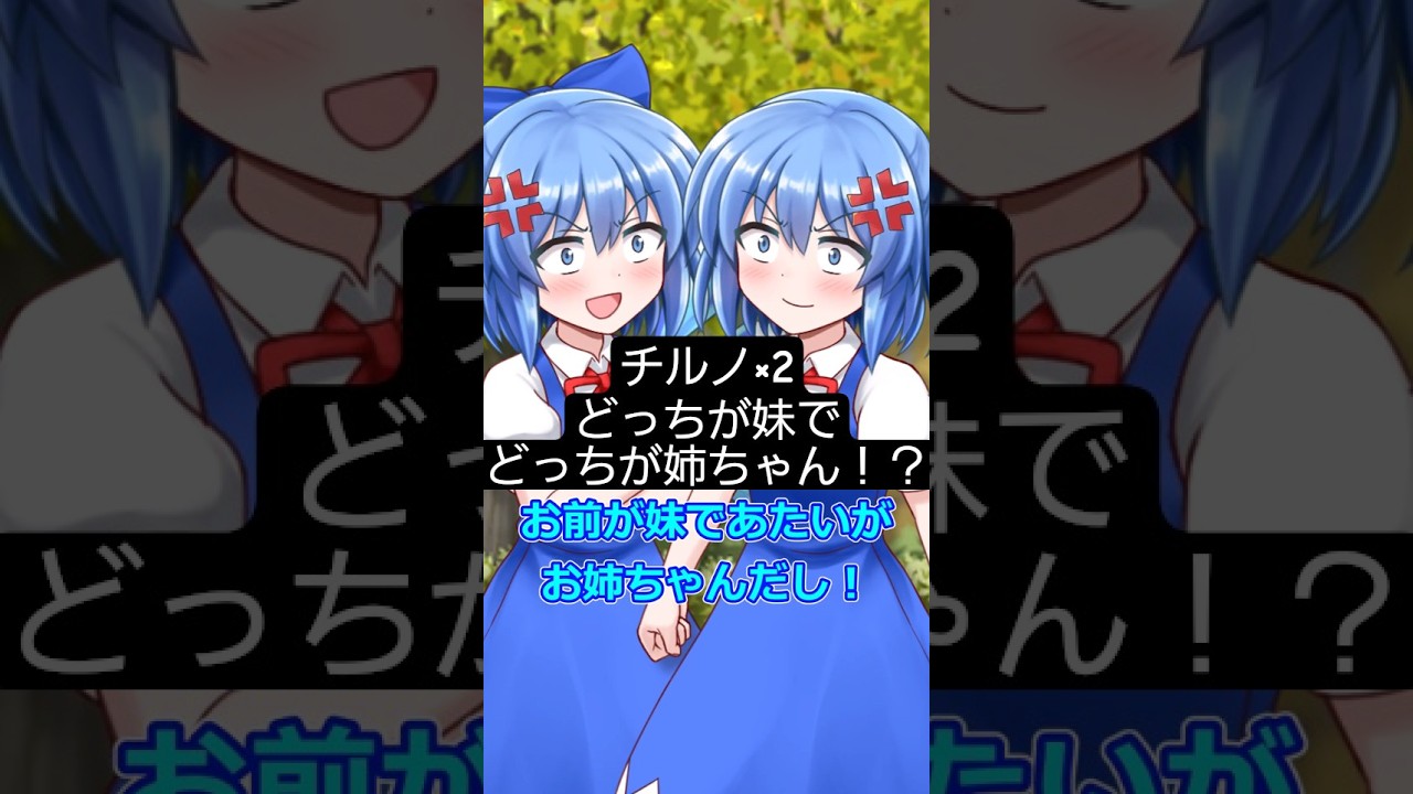 どっちが本物？ではなくどっちがお姉ちゃん！？ #shorts #東方 #アニメ