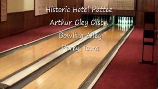 preview picture of video 'Bowling at the Hotel Pattee, Perry, Iowa'