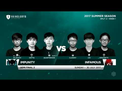 Impunity Vs Infamous • Vainglory 8 Summer Split 2, Week 1 Semi Final Two