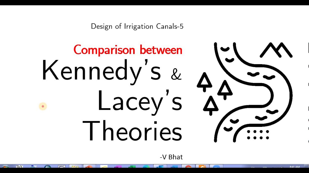 Comparison between Kennedy's and Lacey's silt theories I Irrigation Engg.
