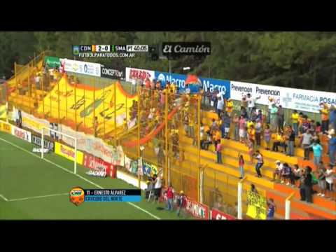 Gol de Álvarez. Crucero 2 - San Martín SJ 0. Fecha 15. Primera División 2015. FPT.