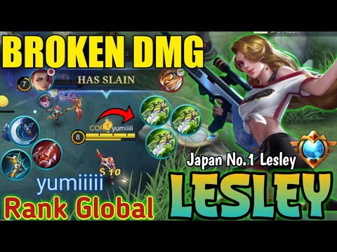 Japan No.1 Lesley Gameplay ! Best Build Lesley ! Top 1 Global Lesley Gameplay 2022 - Mobile Legends