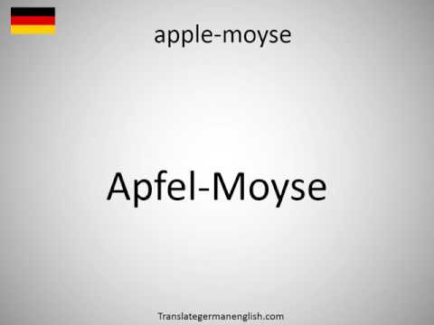 How to say apple-moyse in German?