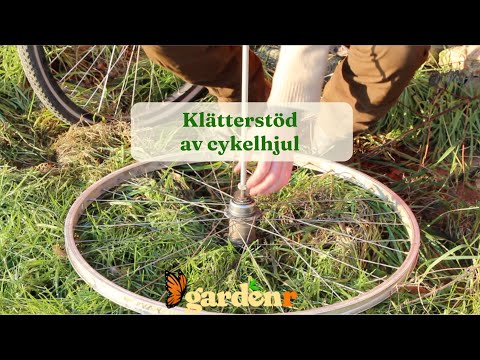 Klätterstöd av cykelhjul - Trädgårdshacks med GardenR