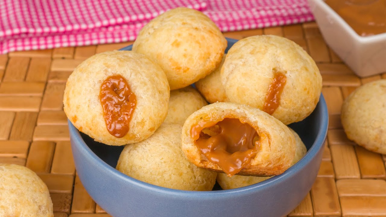PÃO DE QUEIJO RECHEADO COM DOCE DE LEITE FÁCIL E DELICIOSO | Cook'n Enjoy 961