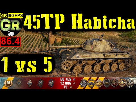 86_World of Tanks 45TP Habicha WoT Replay - 12 Kills 4.9K DMG(Patch 1.5.0)
