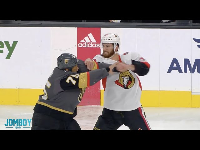 Ryan Reaves Waits Patiently and Casually blocks a punch in a fight with Scott Sabourin, a breakdown