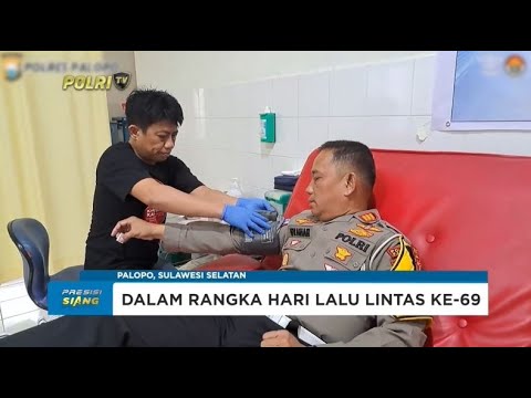 AKSI DONOR DARAH SATLANTAS POLRES PALOPO