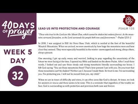 Lead Us Into Protection and Courage - Day 32 - 40 Days of Prayer - The Alliance