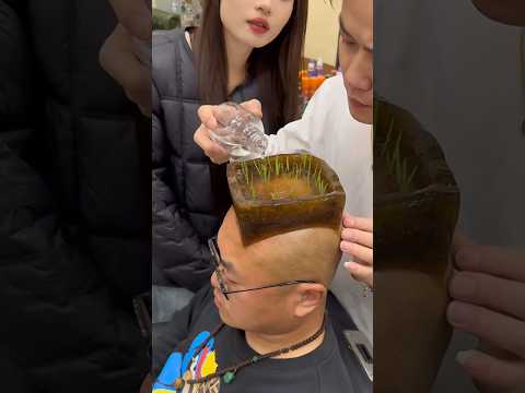 This barber can make unique hairstyles 🤣 #shortsvideo