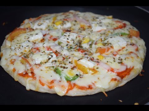 Tava Veg Cheese Pizza || Without Oven || Pizza Hut Style Veg Cheese Pizza By Yasmin Huma Khan