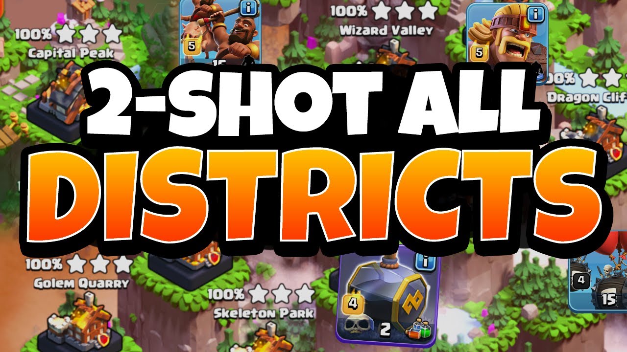 How to 3 Star ALL Clan Capital Districts in 2 Attacks (Clash of Clans)