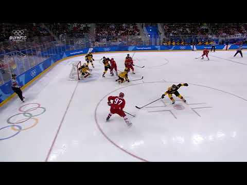 Slow Motion of epic goal by Nikita Gusev. Hockey Final at  2018 Olympics. Russia vs Germany.