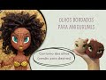 8 Contorno Dos Olhos Curso De Olhos Em Yarn Quilling Para Amigurumis Olhos Bordados DESTRAS