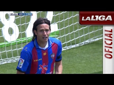 Gol de Robert Acquafresca (1-1) en el UD Levante - Rayo Vallecano - HD