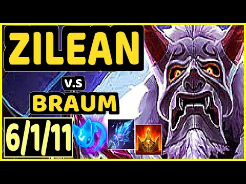 PLASMA LEMON (ZILEAN) vs BRAUM - 6/1/11 KDA BOTTOM SUPPORT GAMEPLAY - EUW Ranked GRANDMASTER