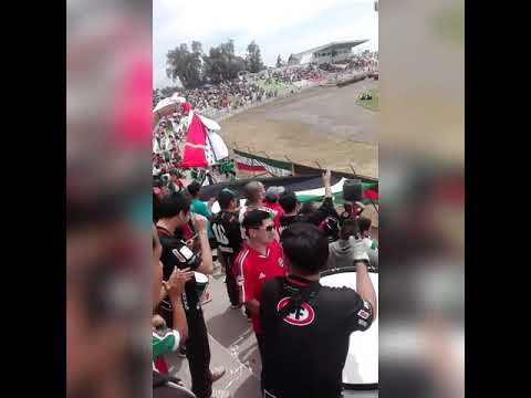"A PASO FIRME NADIE NOS PARA... PALESTINO VS IQUIQUE / LOS BAISANOS / 2018" Barra: Los Baisanos &bull; Club: Club Deportivo Palestino