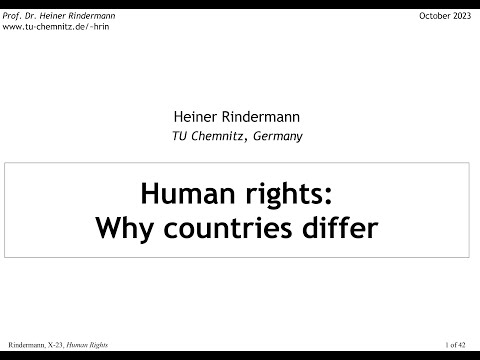 Direitos humanos: Por que os países diferem