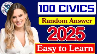 2025 random 100 civics questions and answers - U.S. citizenship test 2025 I N400 Interview #n400