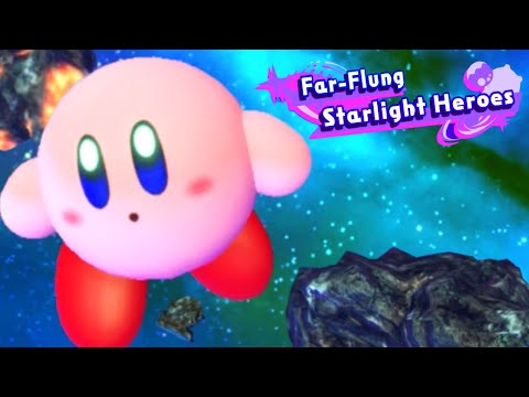 Kirby Star Allies - World 4: Far-Flung Starlight Heroes - No Damage 100% Walkthrough