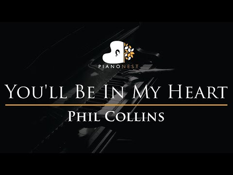 Phil Collins - You'll Be In My Heart - Piano Karaoke Instrumental Cover with Lyrics