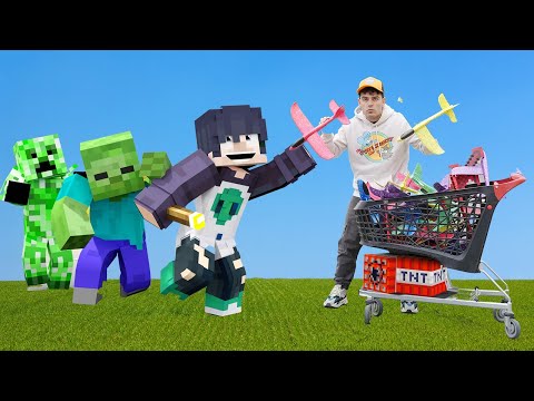 Minecraft Mobs Airplane Toys Speedrunner - Minecraft Animation