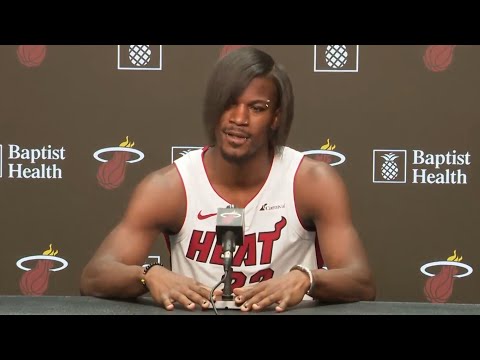 Jimmy Butler shows off new emo hairstyle at Miami Heat...