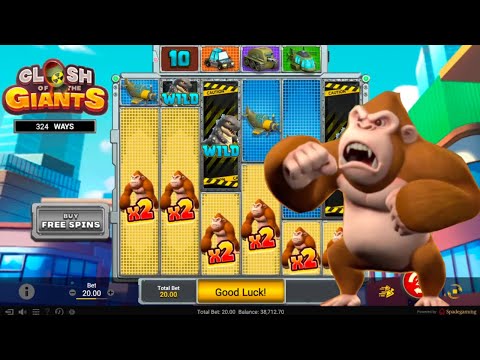 BASE GAME MEGA WIN IN CLASH OF THE GIANTS SLOT | Spadegaming