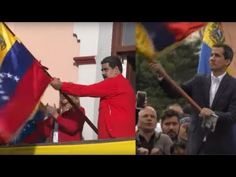فنزويلا..شعب منقسم بين رئيسين!!