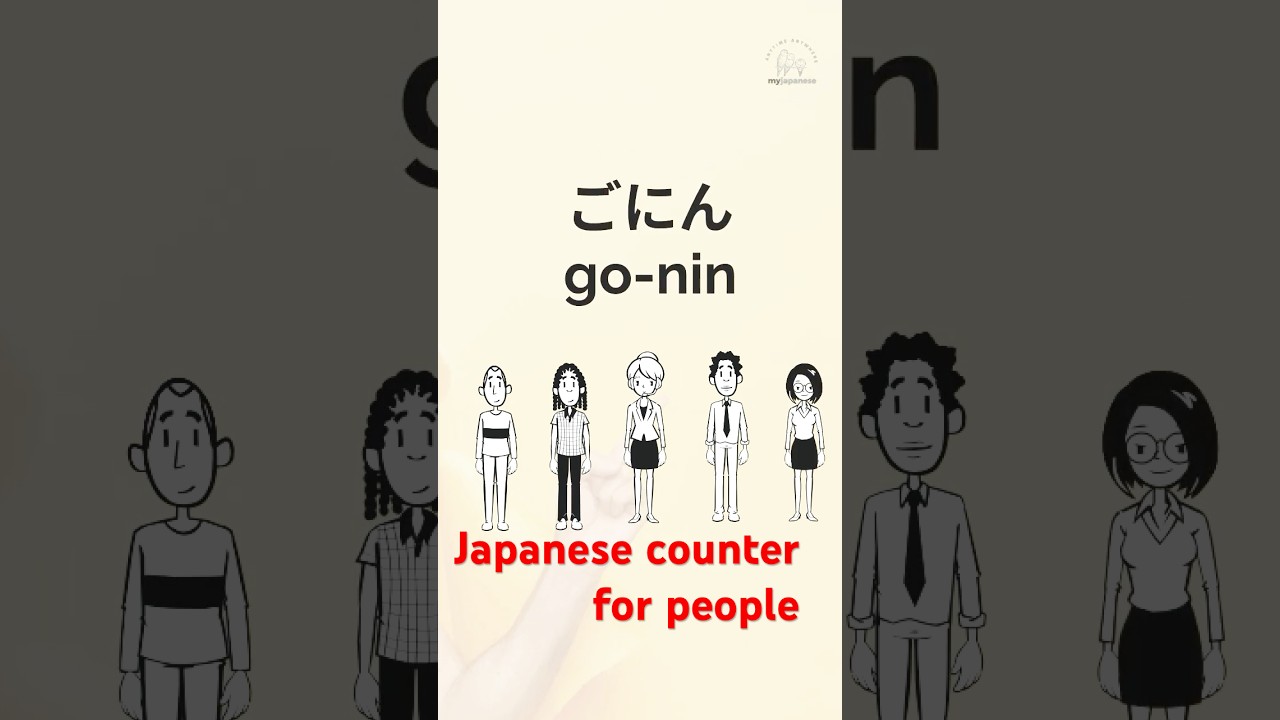 Japanese Numbers. Counter for people. #shorts #japanesebeginner