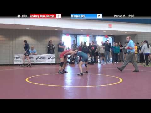 48 kg QF - Andrey Diaz-Garcia (Lindenwood) vs. Marina Doi (King)