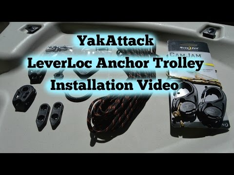 YakAttack LeverLoc Anchor Trolley Install - Emotions Stealth 11 Kayak - March 2016