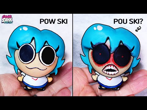 [FNF] Making Pow Ski & Pou.exe Sky Sculpture Timelapse [VS Ski Being Ski] - Friday Night Funkin' Mod