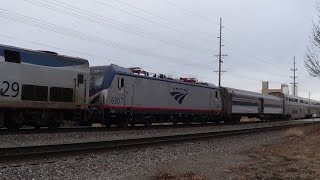 preview picture of video 'Amtrak #6 with Brand New ACS-64 Departs Ottumwa Station'