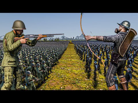 1 MILLION SHOTGUN SOLDIERS vs 500.000 ARCHERS - Ultimate Epic Battle Simulator 2 UEBS 2