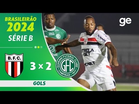 Gols e lances de Botafogo-SP x Guarani