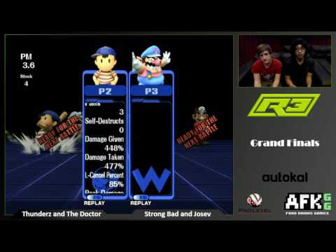 SSB - ThundeRzReign + The Doctor (Red) vs Strong Bad + Josev (Blue) - Doubles Grand Finals