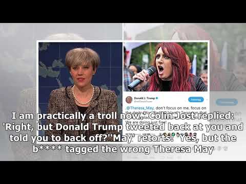 'theresa may' takes down of donald trump on saturday night live